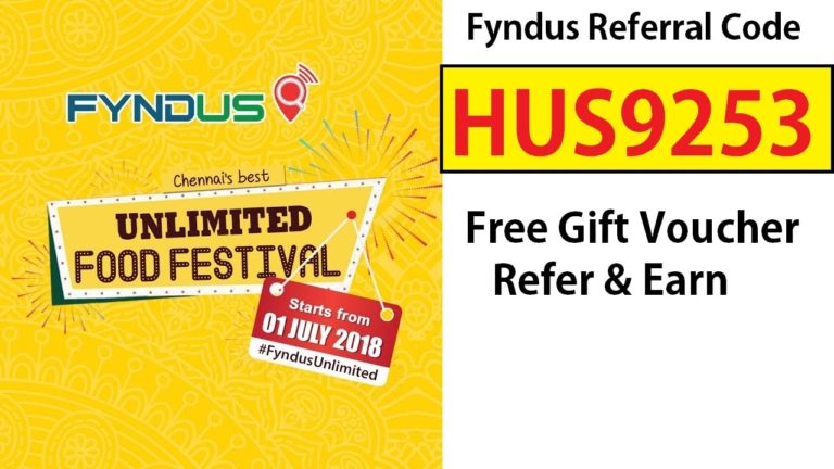 Download Fyndus Referral Code HUS9253 Get Rs 85