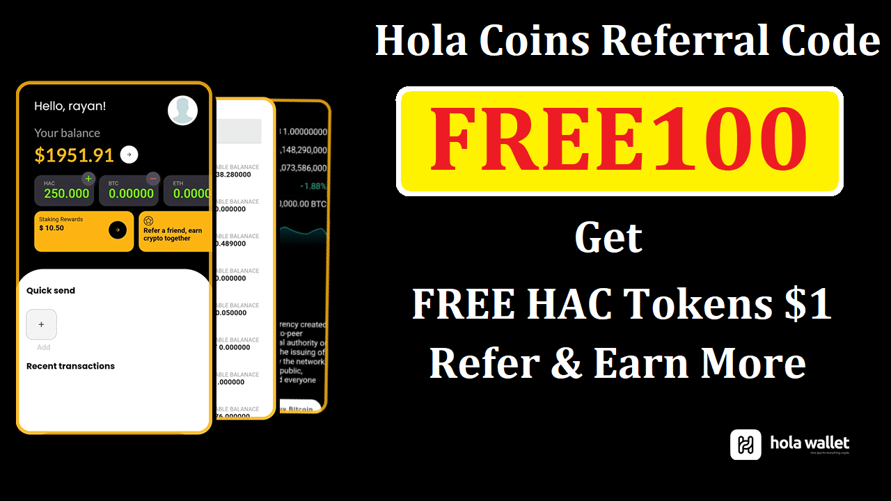 Hola Coins Referral Code Get Free HAC Tokens 