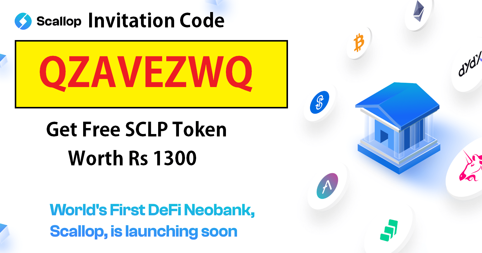 Scallop Exchange Invitation Code Free ₹1300 SCLP Crypto
