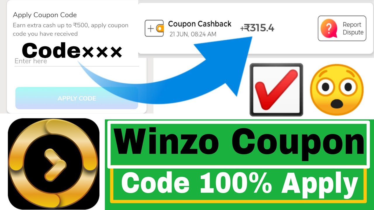 Winzo Coupon Code 2022 Get 100% Cashback Add Money