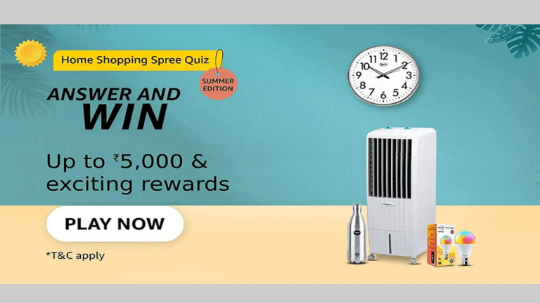 Amazon Home Shopping Spree 28th July Home Fest Quiz