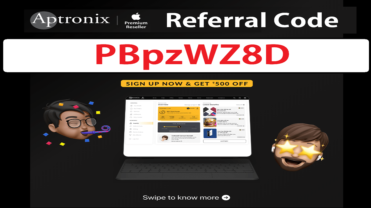 Aptronix Referral Code PBpzWZ8D Get Instant ₹500 Discount