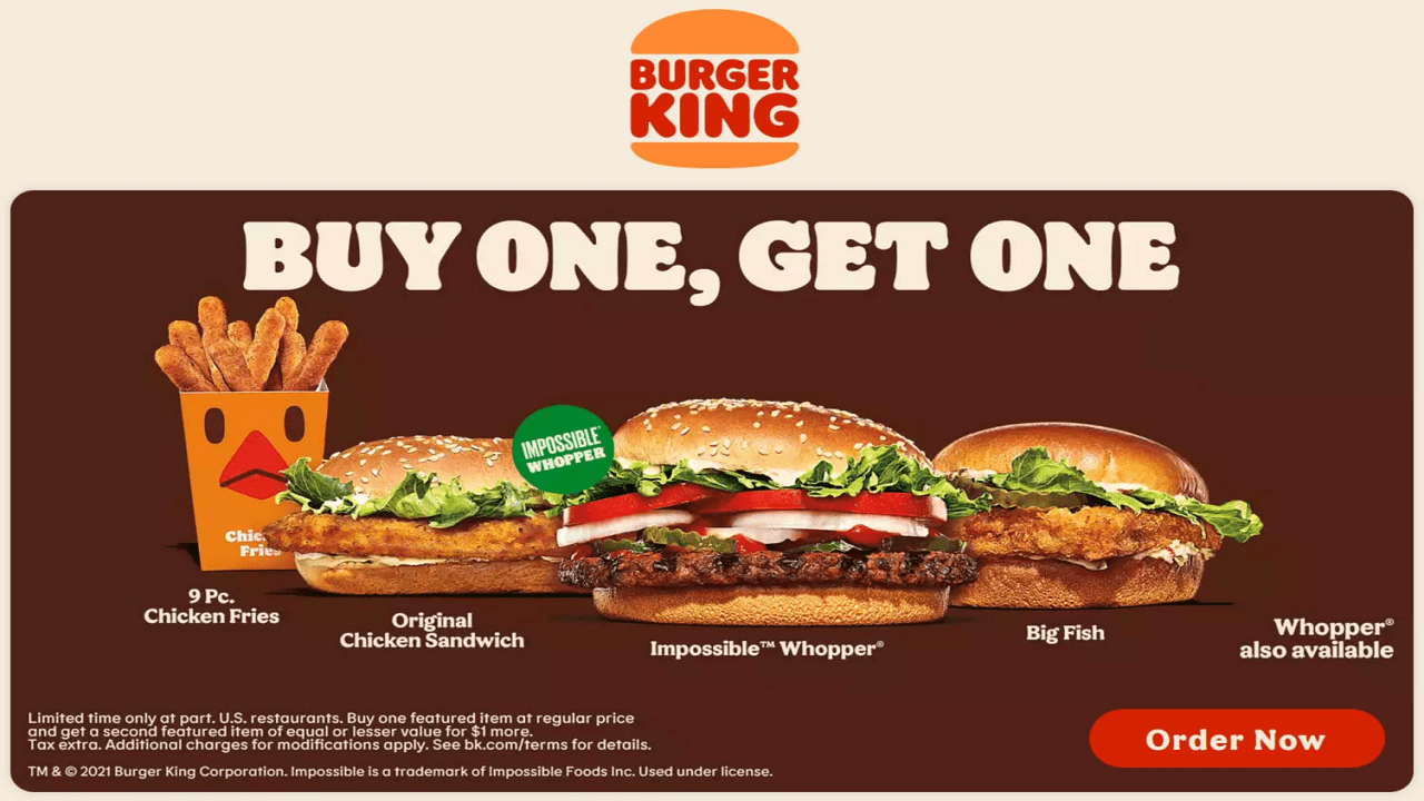 Burger King Coupon Code Get Flat 20% - 25% OFF