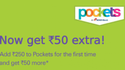 Download ICICI Pockets Referral Code: dvs5u8 Earn ₹250