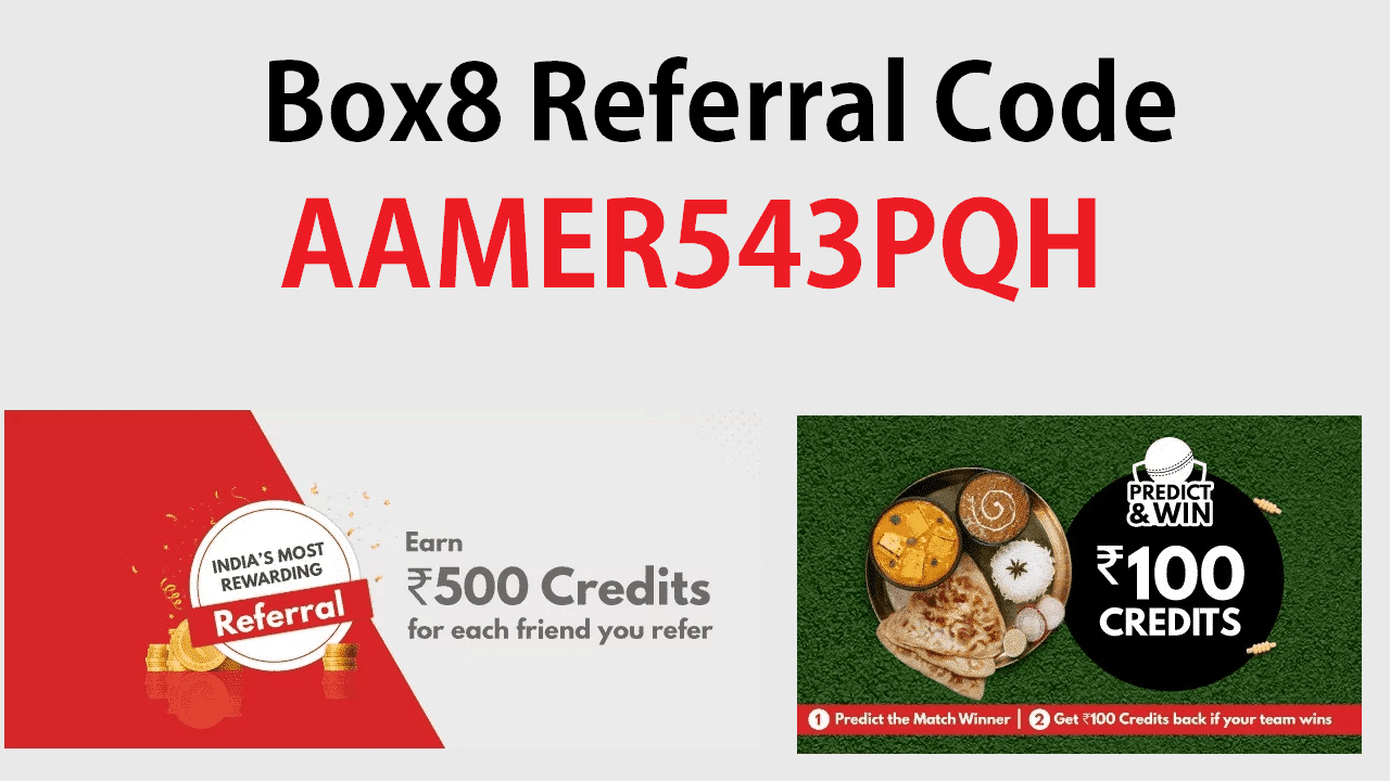Box8 Referral Code AAMER543PQH Free Rs 500 Credits