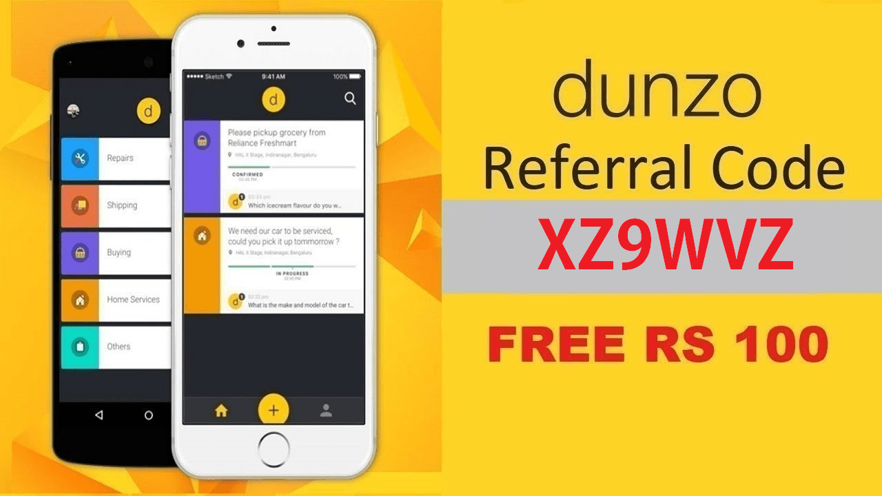 Download APK Dunzo Referral Code: XZ9WVZ Free ₹100