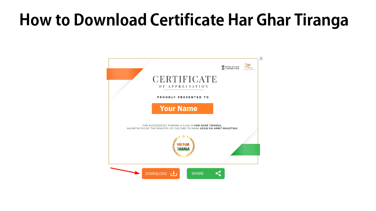 How to Download Certificate Har Ghar Tiranga PDF