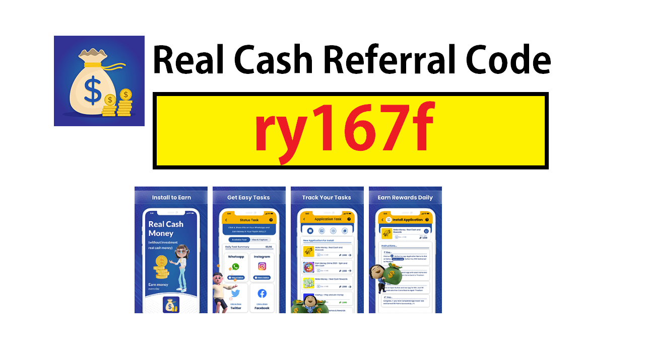 Download APK Real Cash Referral Code Get Free 1000 Points