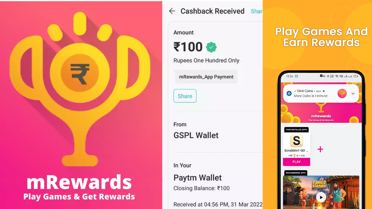 Download APK mRewards App Referral Code Earn Free Paytm Cash-min