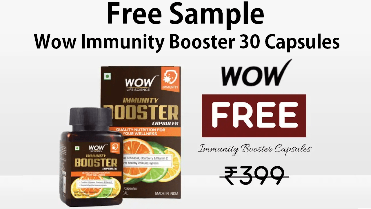 Free Sample Wow Immunity Booster 30 Capsules Worth ₹399