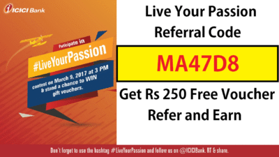 Live Your Passion Referral Code Get Free Rs 250 Voucher