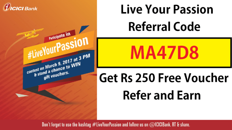 Live Your Passion Referral Code Get Free Rs 250 Voucher