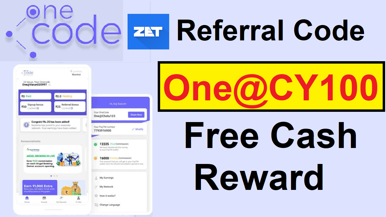 (OneCode) Zet Referral Code "One@CY100" Free Cash Reward