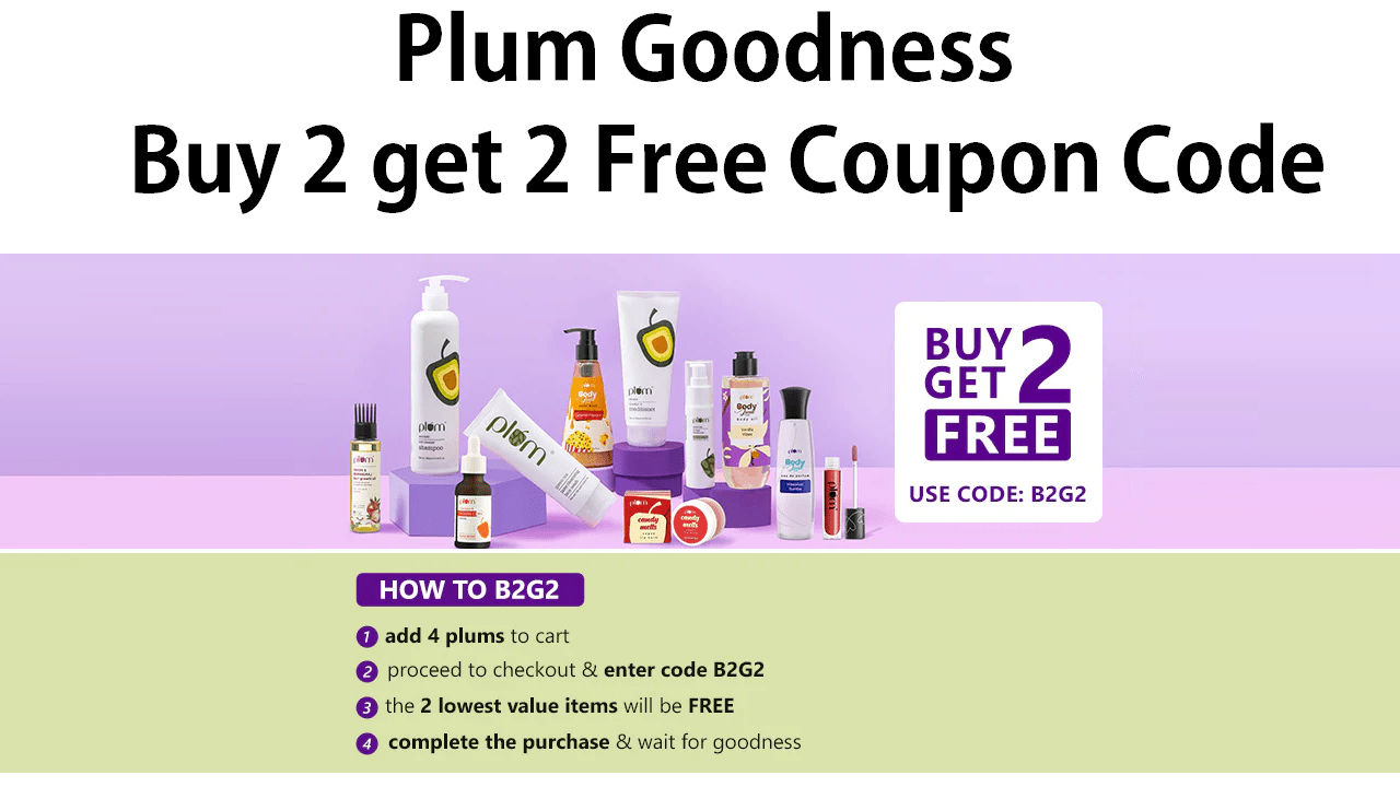Plum Goodness Buy 2 get 2 Free Coupon Code 2022