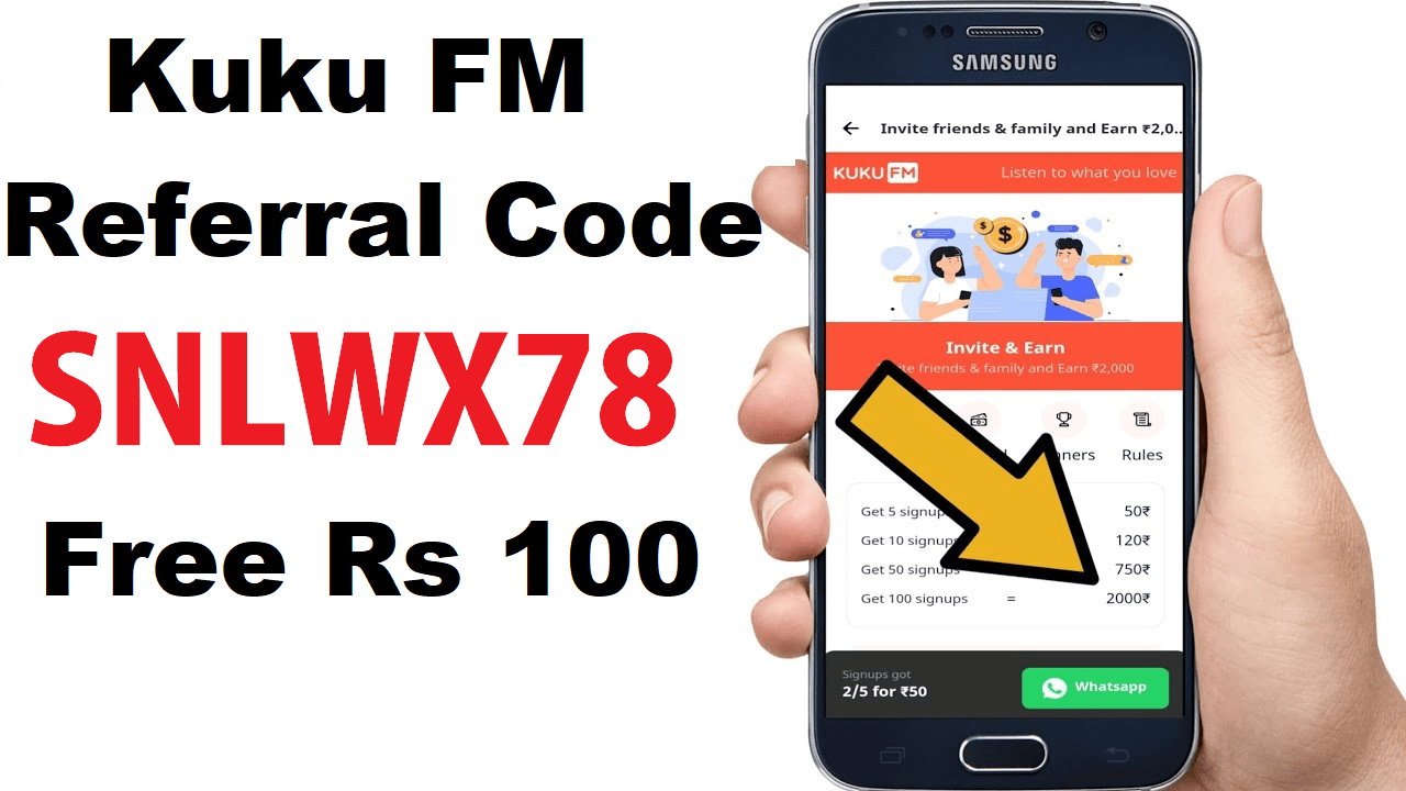 Download APK Kuku FM Referral Code SNLWX78 Earn Free Paytm Cash