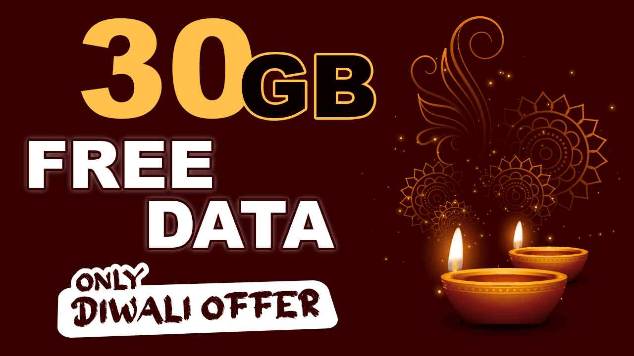 30 GB Free Data Diwali Offer Jio Airtel & More