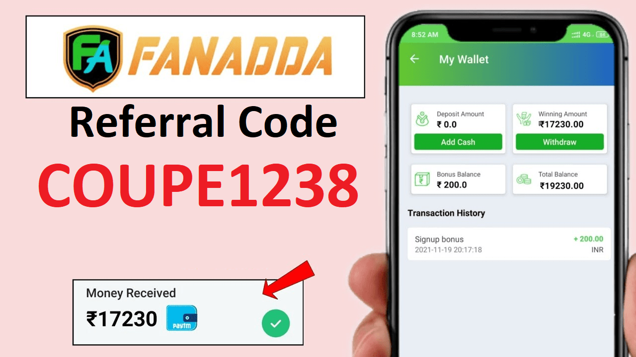 Download APK FanAdda Referral Code Get Free Rs 100