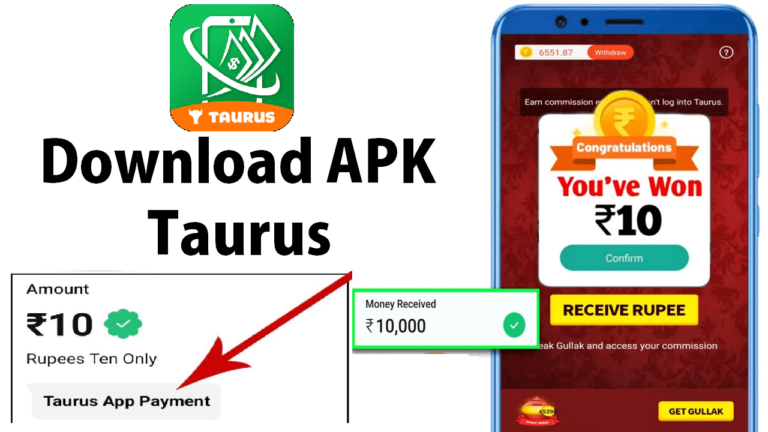 Download APK Taurus App Referral Code Get Free ₹40