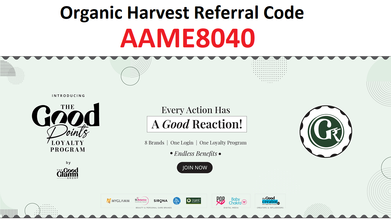Organic Harvest Referral Code AAME8040 Get Vit C Facial Kit