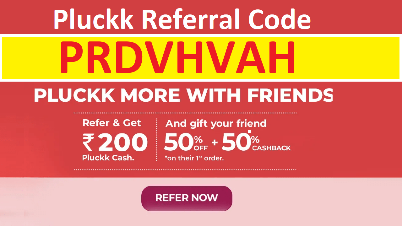 Download Pluckk Referral Code Get Free ₹200 off on 1st Order
