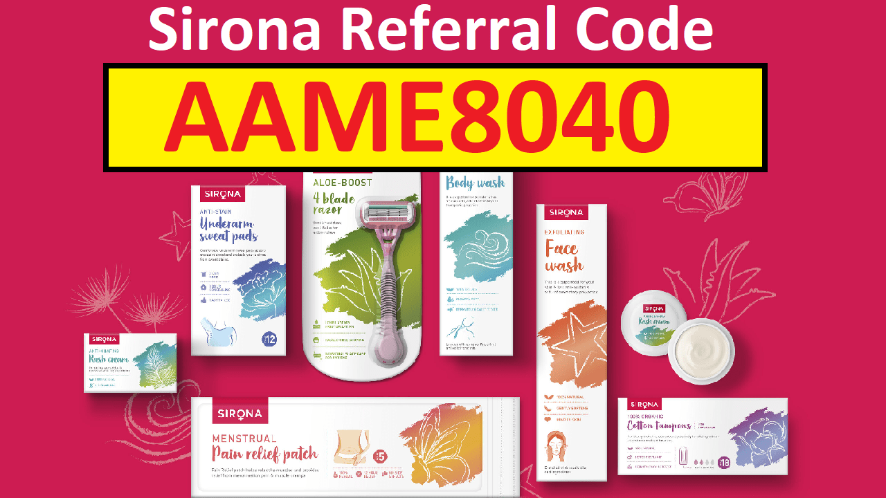Download Sirona Referral Code AAME8040 Get Free Goodies