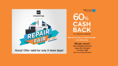 UrbanClap Repair Fair Rs 0 Visiting Charge 2022