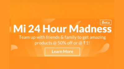 Mi 24 Hour Madness Buy Mi Products at Just Rs 1 Flash Sale