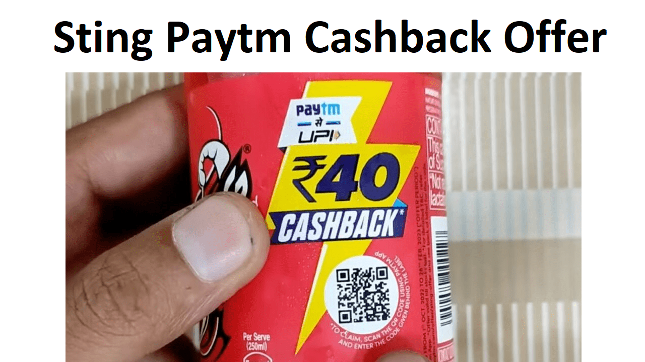 Sting Paytm Cashback Offer Promo Code Get ₹40
