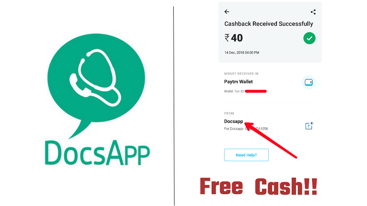Download DocsApp Referral Code ₹70 Paytm Cash MediBuddy