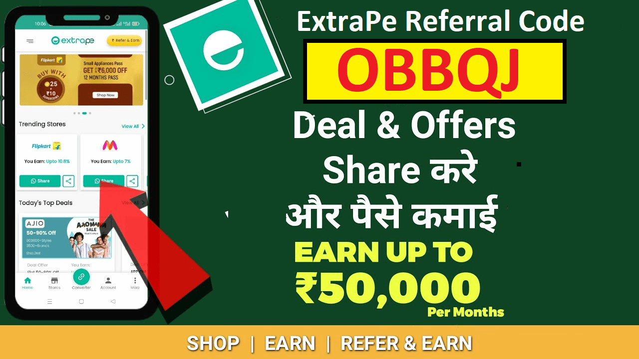 Download APK ExtraPe Referral Code OB8QJ Get Free Rs 30