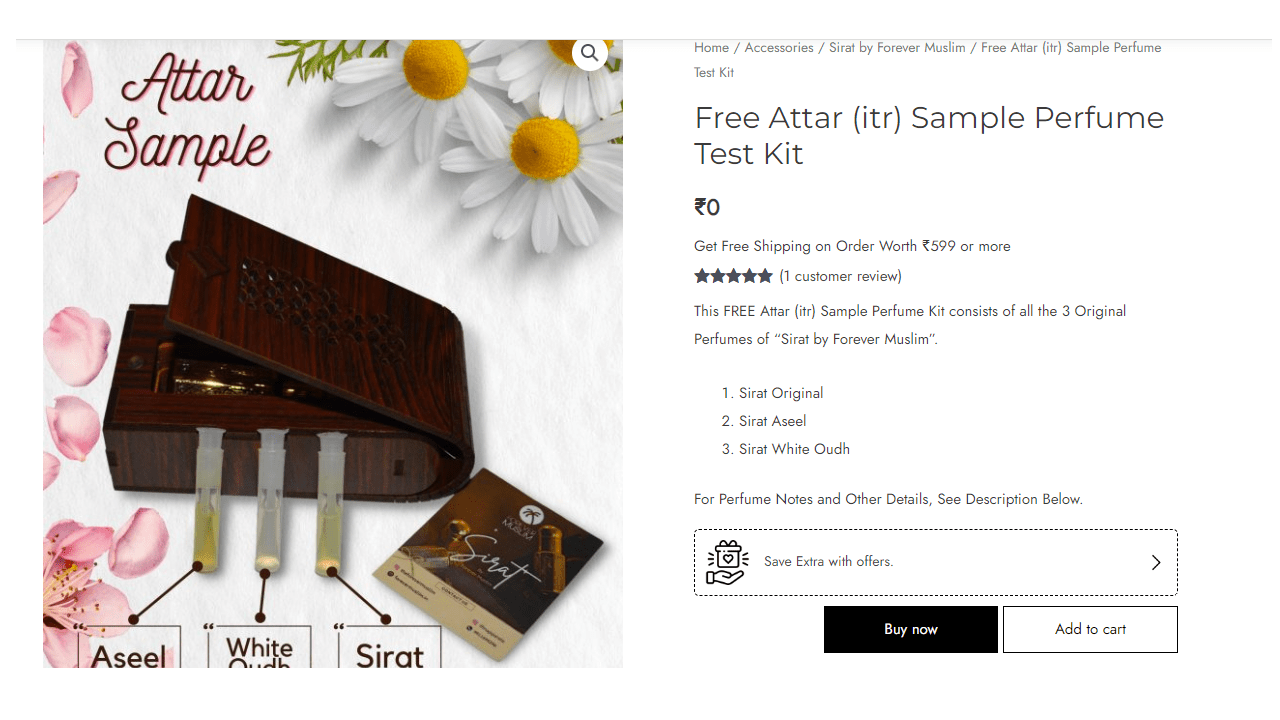 Forever Muslim Attar Perfume Test Kit Free Worth ₹250