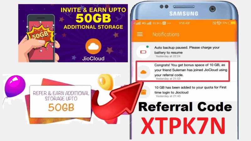 Download APK Jio Cloud Referral Code Get Free 10 GB Storage