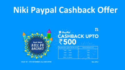 Niki Paypal Cashback Offer Get Upto 50% Cashback