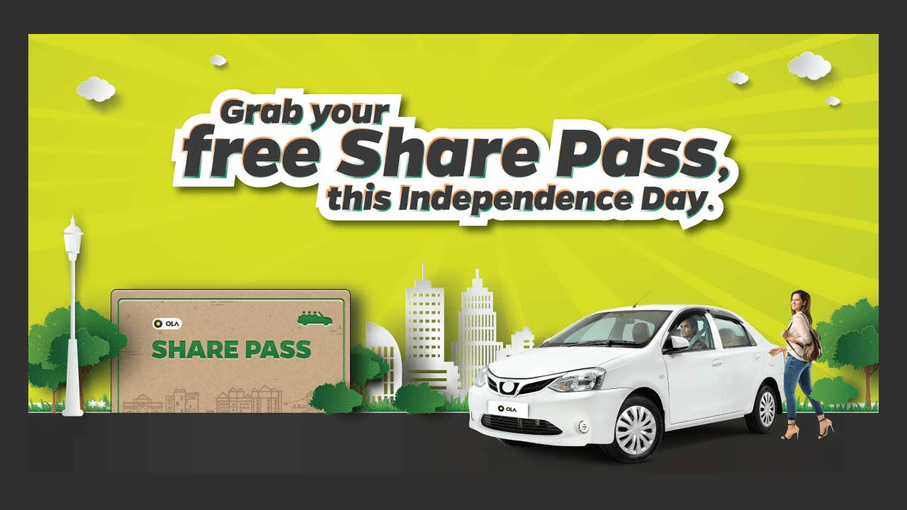 Ola Cabs Independence Day Offer: Ola Road to Gold Free Ride