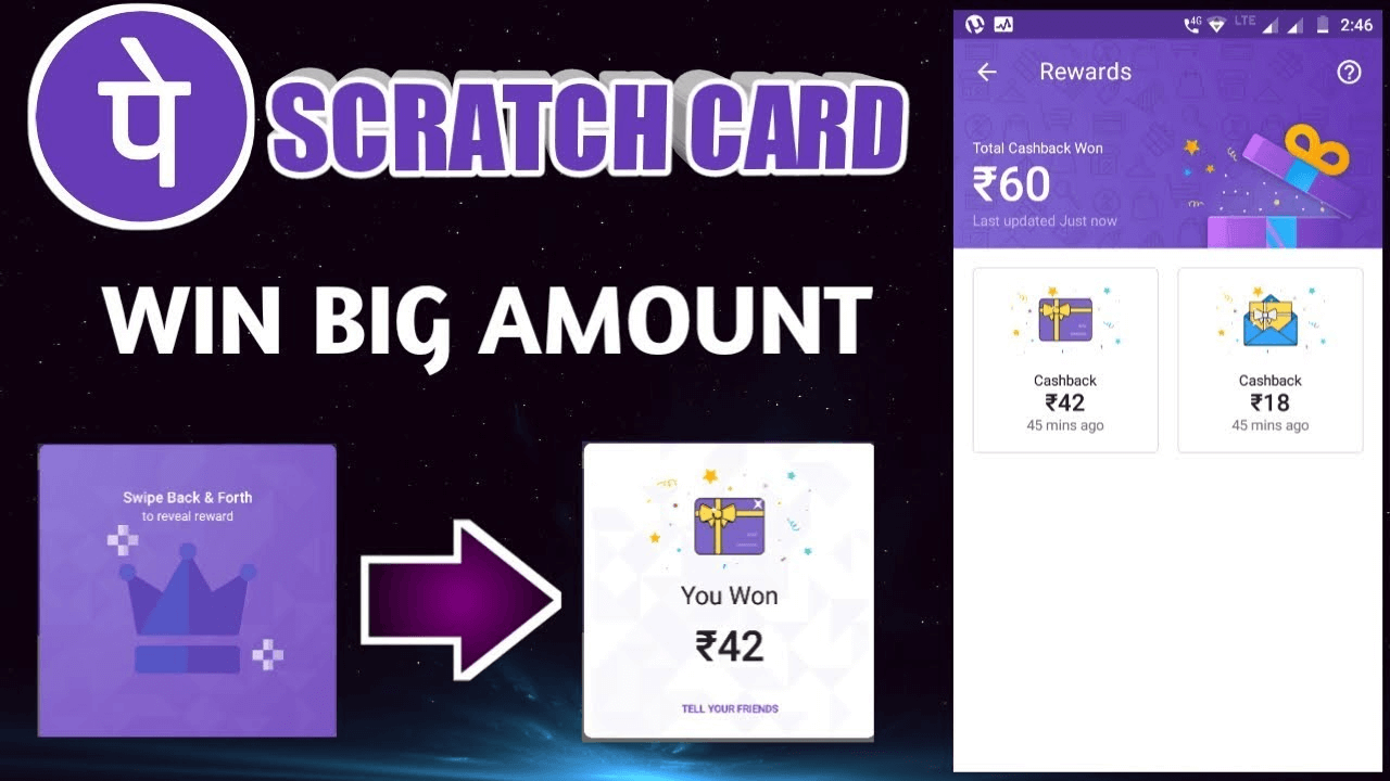 PhonePe Referral Code Scratch Card Cashback Free ₹1000
