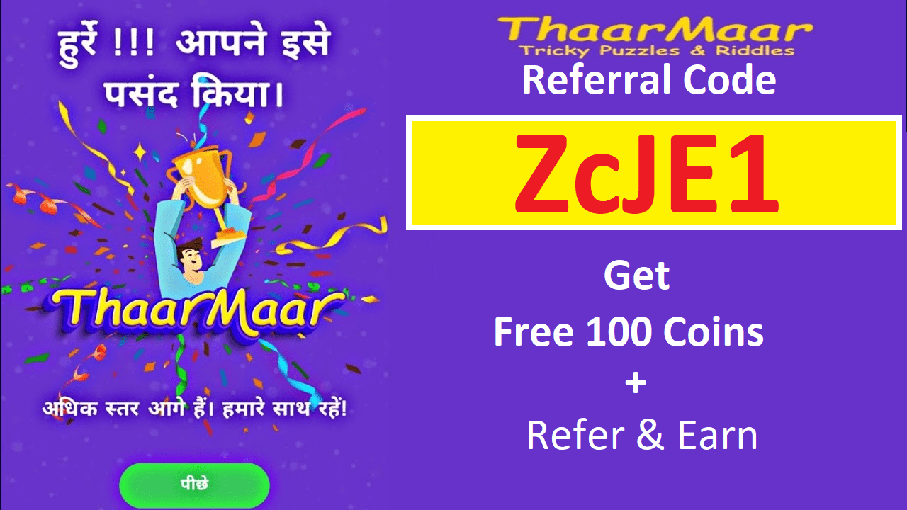 Download APK ThaarMaar Referral Code Get Free 100 Points