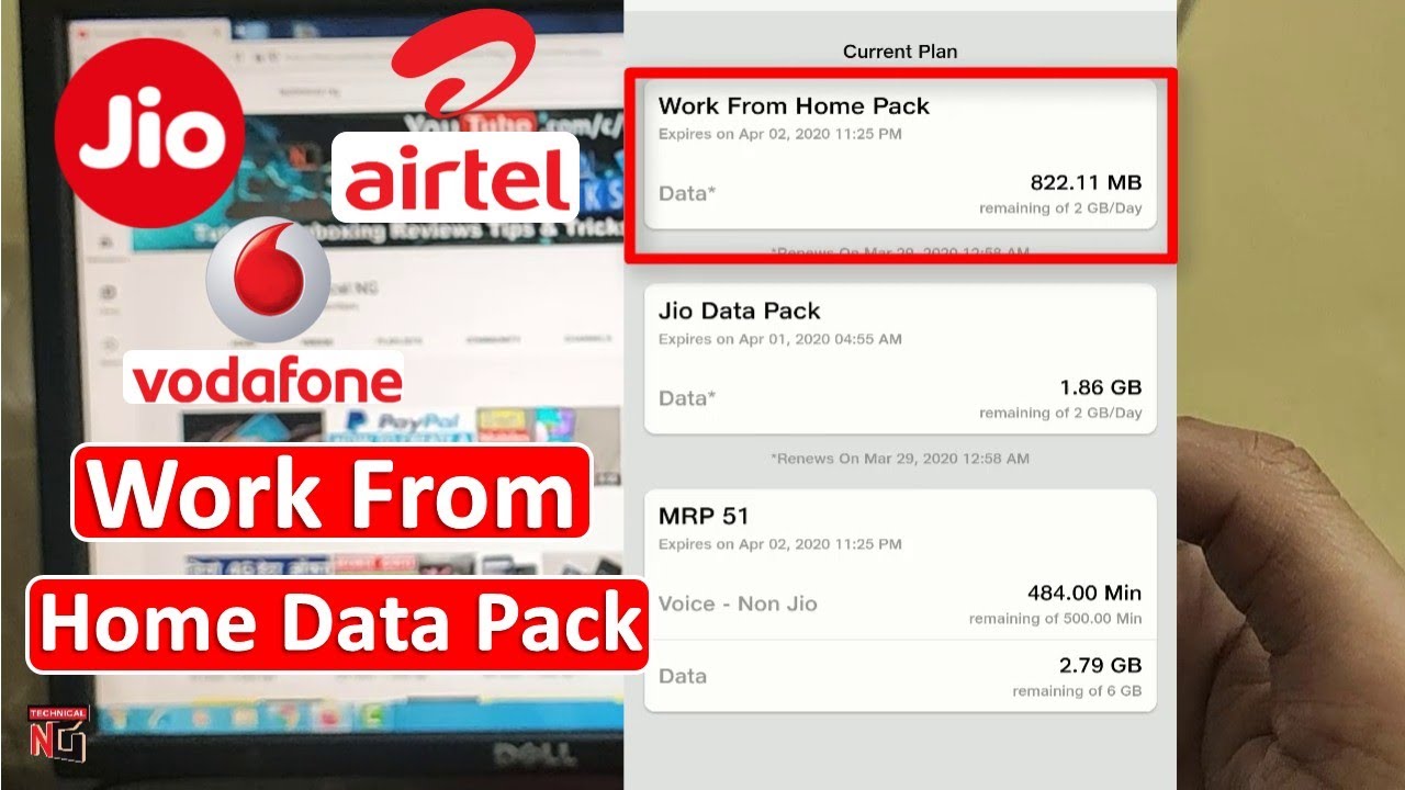Vi Work from Home Plan Rs 351 Get 100 GB Data for 56 Days