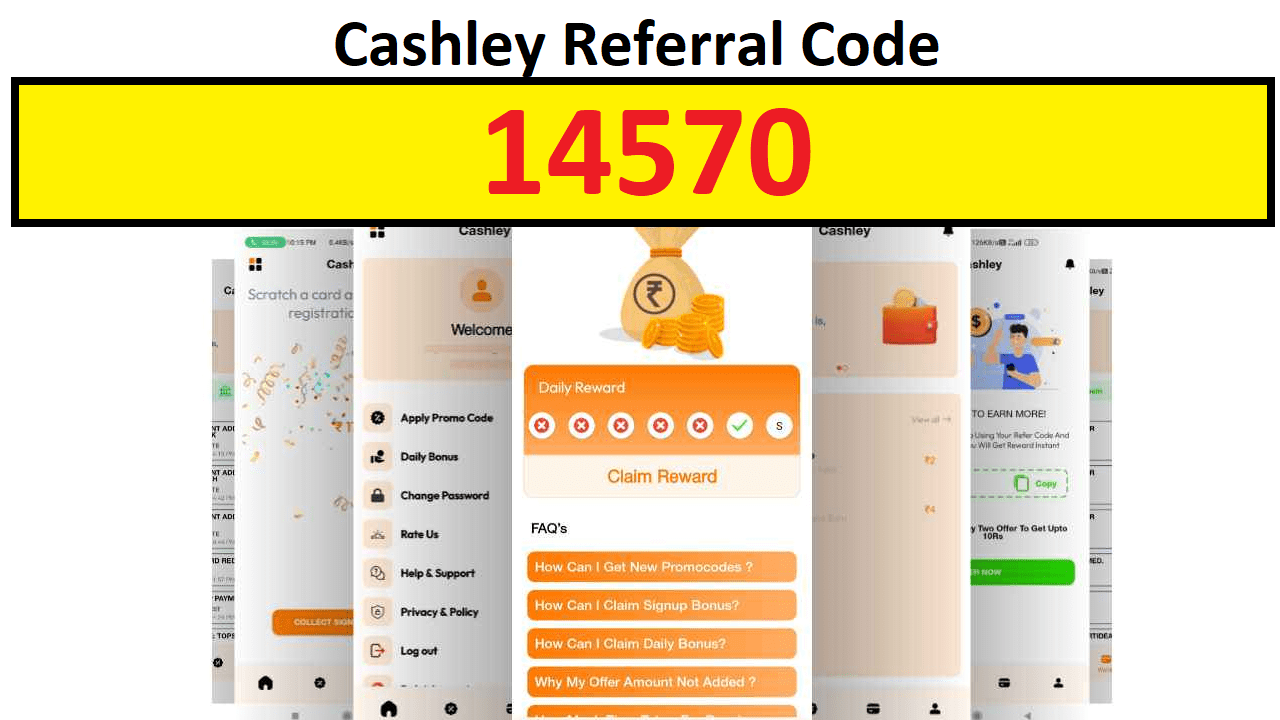 Download APK Cashley Referral Code 14570 Get Free Cash
