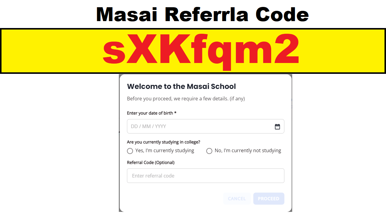 Download APK Masai Referral Code sXKfqm2 Get Free Discount