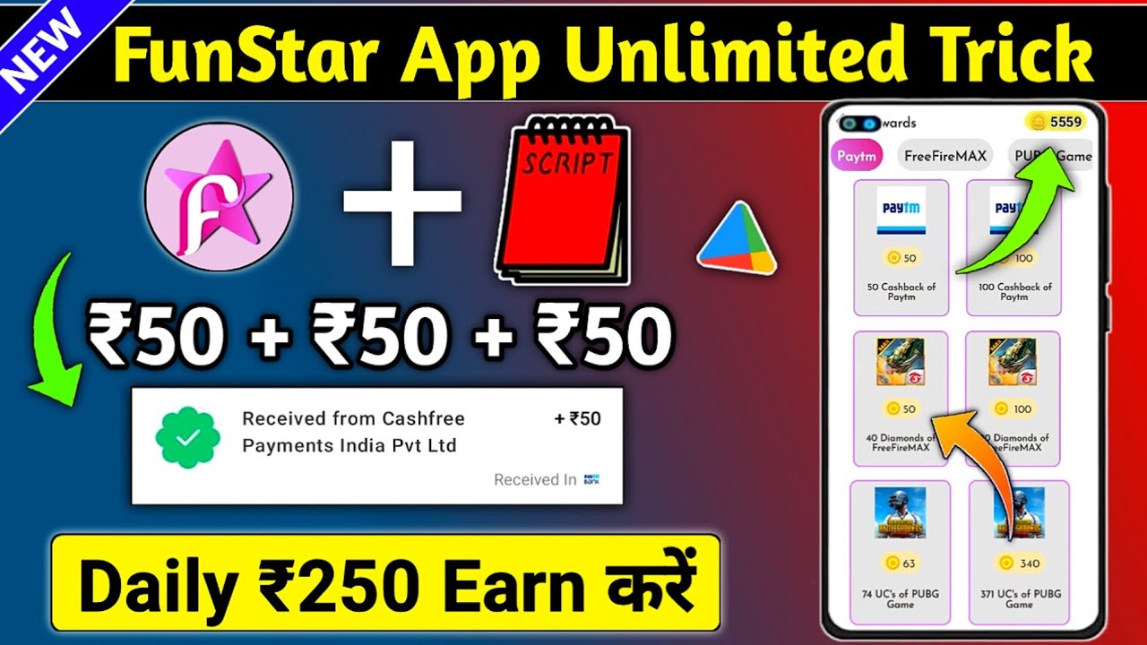 Download APK FunStar Referral Code Get Free ₹5 Cash