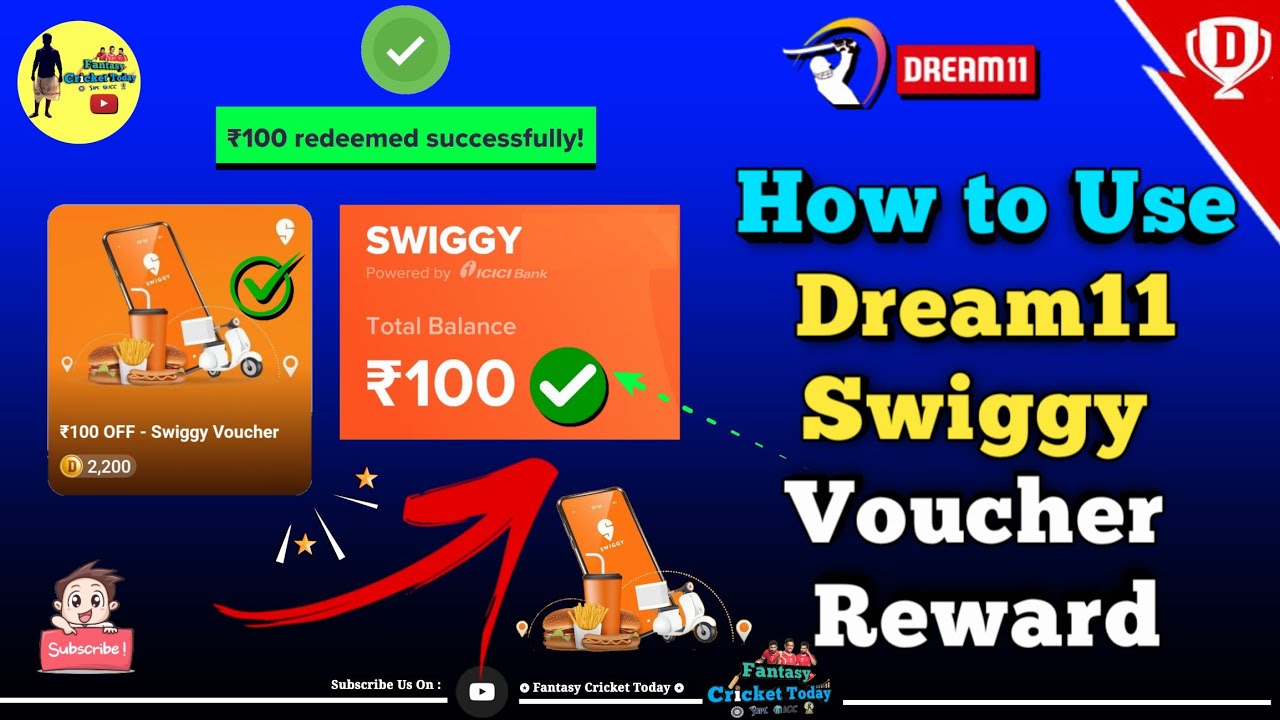 Dream11 Swiggy Free Contest Win Free Upto ₹2000 Voucher