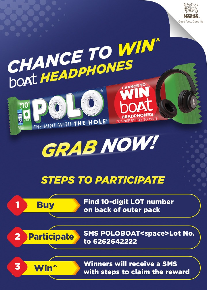 Nestle Polo Contest and Win Free BOAT Headphones