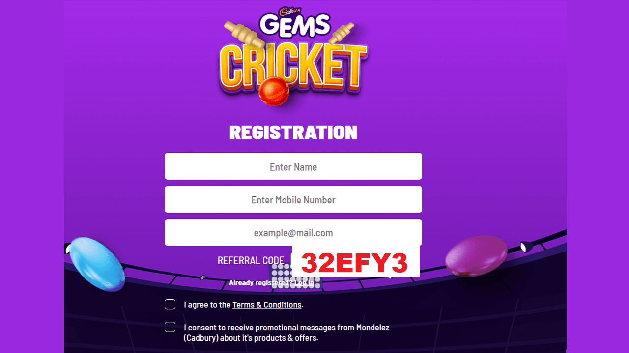Play Cadbury Gems Cricket Game and Win Free Vouchers