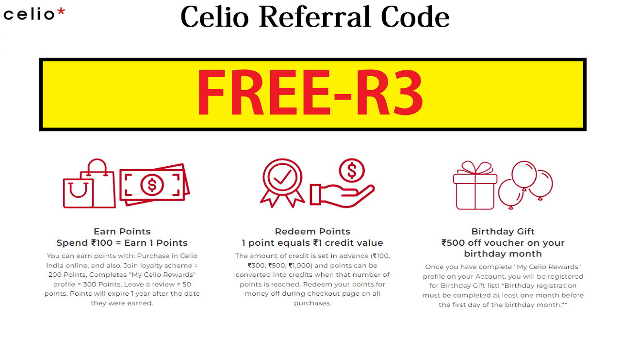 Download APK Celio Referral Code FREE-R3 Get Free ₹500