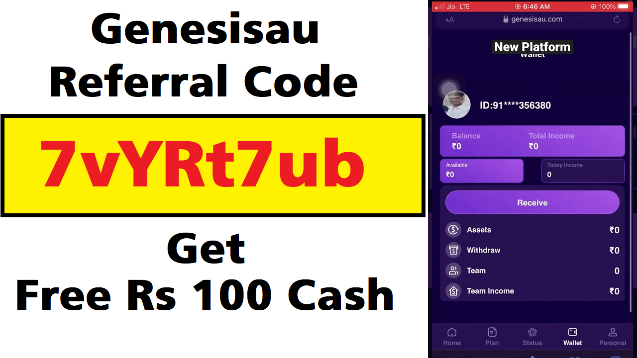 Download APK Genesisau Referral Code 7vYRt7ub - Free ₹10