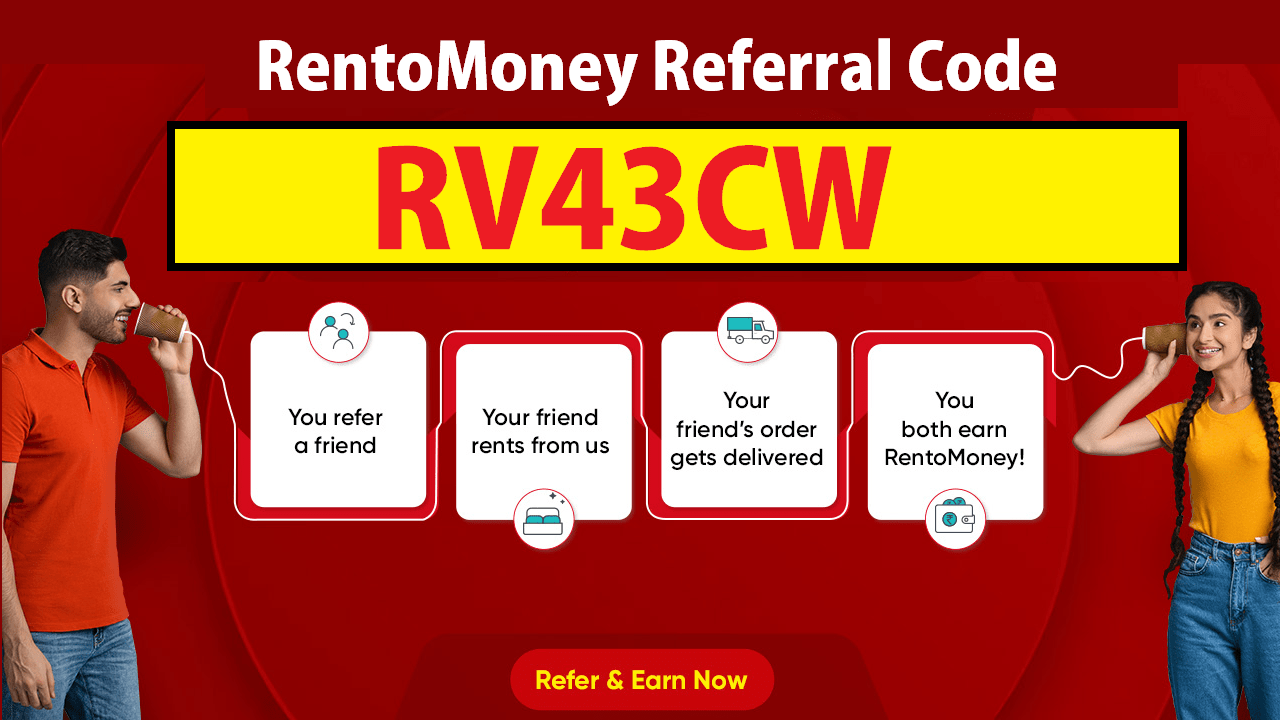 RentoMoney Referral Code: RV43CW Refer & Earn Rs 750