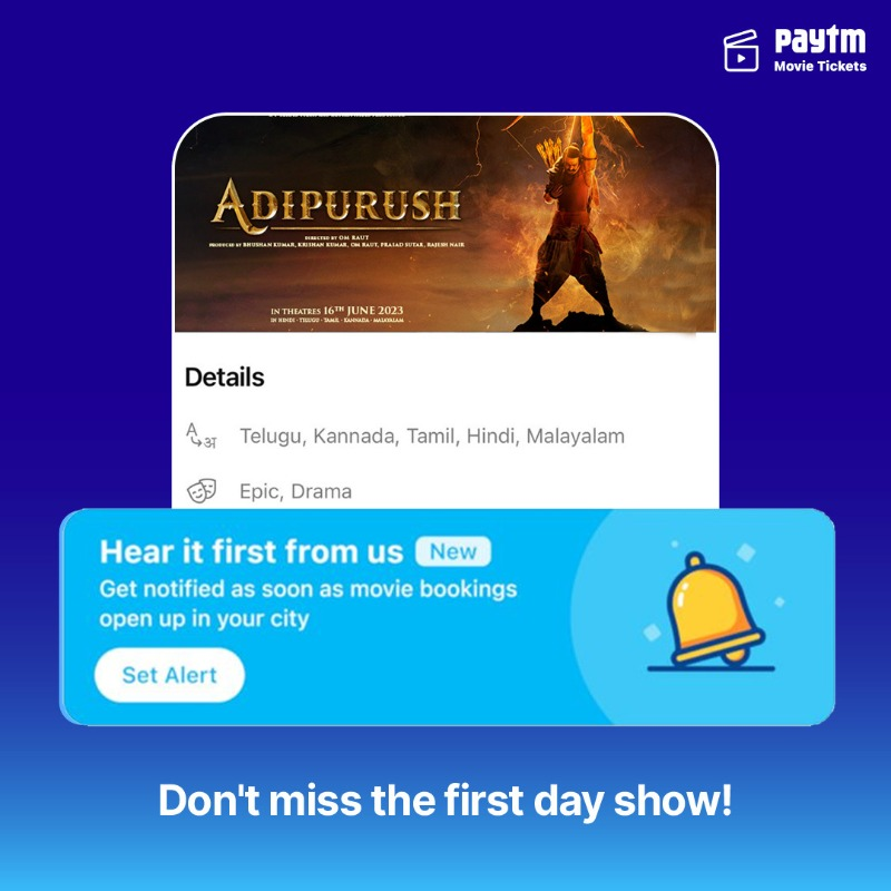 How to Book Adipurush Movie Ticket Booking Offers Using Paytm Cash Offer: