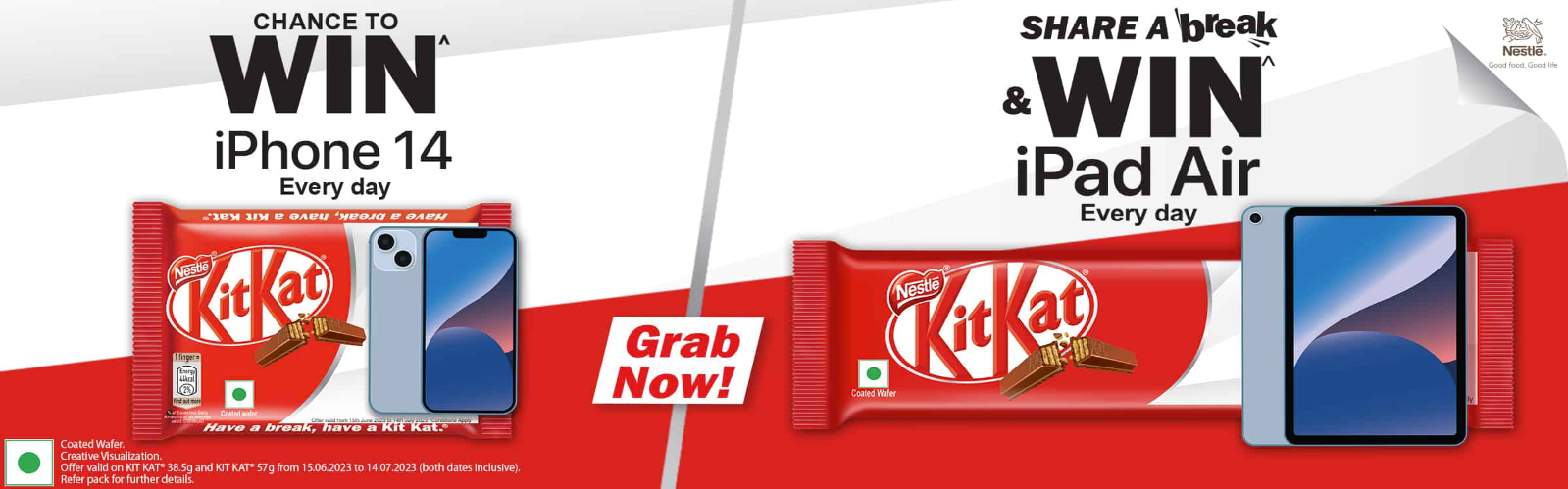 Kitkat Share a Break Contest - Get Free Win iPhone 14, iPad