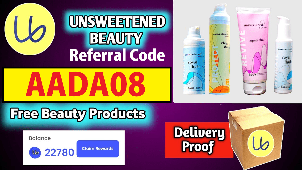 Unsweetened Beauty Referral Code Get Free 50 UB Coins