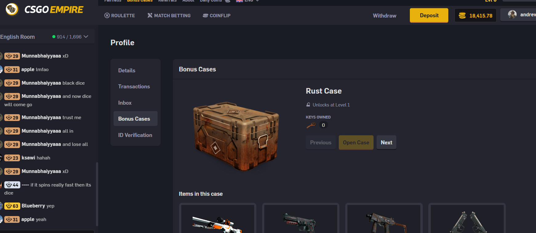 CSGOEmpire Referral Code CY10 Get Free Case Skins